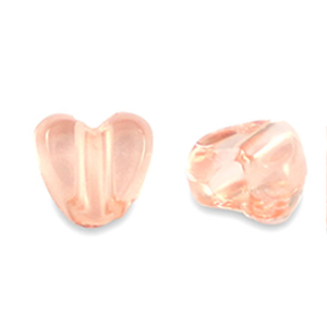 Acryl kralen hart Transparent salmon pink
