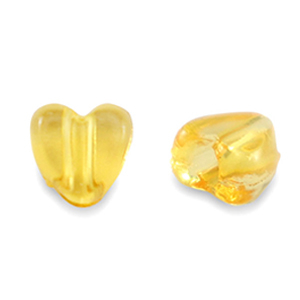 Acryl kralen hart Transparent spectra yellow