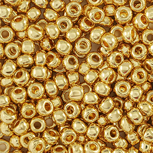Preciosa rocailles 24K 8/0-68304 Gold