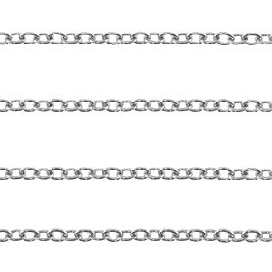Roestvrij stalen (RVS) Stainless steel onderdelen jasseron ankerketting Silver