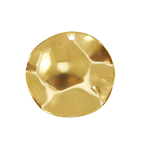 Roestvrij stalen (RVS) Stainless steel bedels 22mm Gold