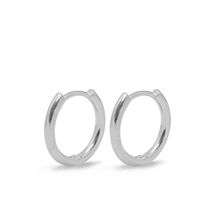 Onderdelen DQ metaal oorbellen creolen 16mm Zilver (nikkelvrij)