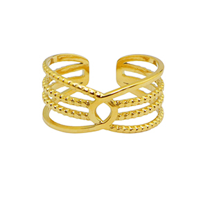 Roestvrij stalen (RVS) Stainless steel ringen Goud