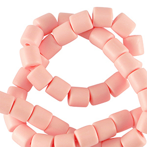 Polymeer kralen 6mm Peach pink