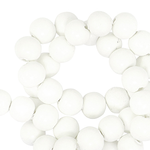 Polymeer kralen 6mm White