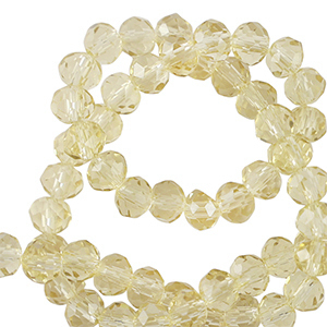 Top Facet kralen 3x2mm disc Tuscany yellow