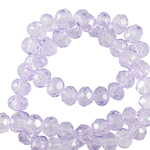 Top Facet kralen 3x2mm disc Light violet purple