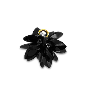 Resin hangers crystal bloem Black