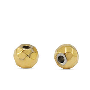Roestvrij stalen (RVS) stainless steel kralen 5mm Gold
