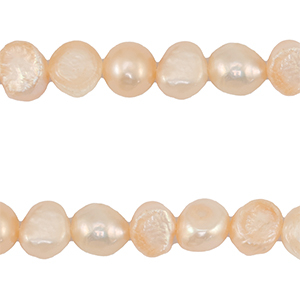 BQ Zoetwaterparels rond 7-9mm Peach rose