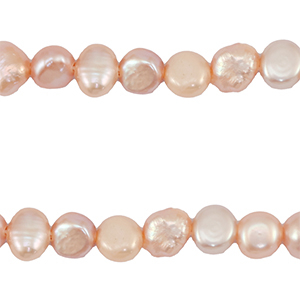 BQ Zoetwaterparels nugget 5-6mm Seashell pink