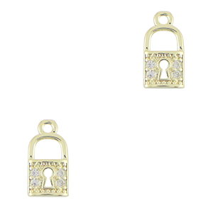 Brass TQ metaal bedels slot Gold