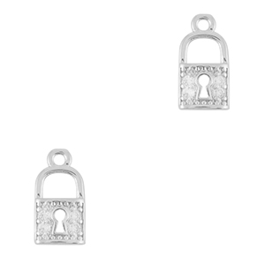 Brass TQ metaal bedels slot Silver