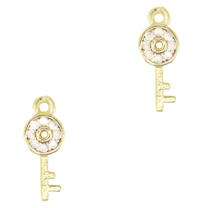 Brass TQ metaal bedels sleutel Gold