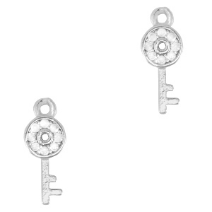 Brass TQ metaal bedels sleutel Silver