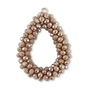 Top facet hangers druppel Taupe brown
