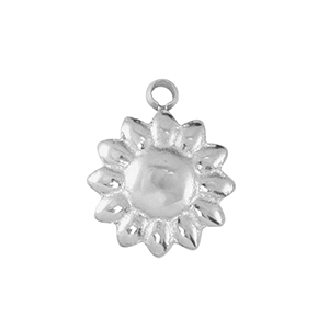 Roestvrij stalen (RVS) Stainless steel bedel bloem Silver