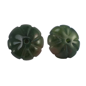 Natuursteen kralen calciet  bloem Dark Green