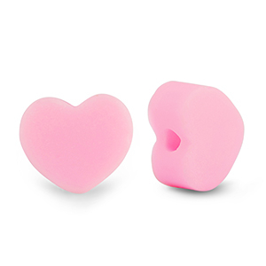 Polymeer kralen hart Light pink