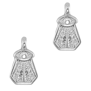 Bedels DQ metaal oog Antiek zilver (nikkelvrij)