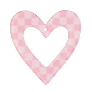 Resin hangers hart Pink