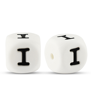 Letterkralen van siliconen  I White-black