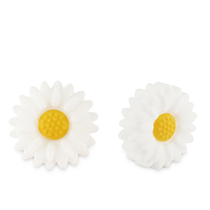 Siliconen kralen bloem White