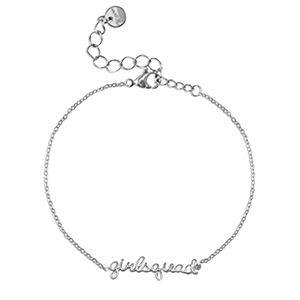 Roestvrij stalen (RVS) Stainless steel armbanden ''girlsquad'' Silver