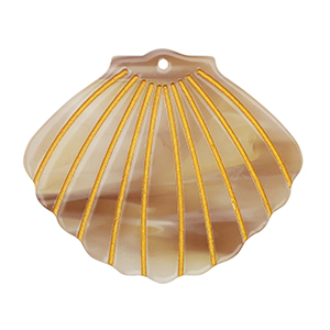 Resin hangers schelp Beige