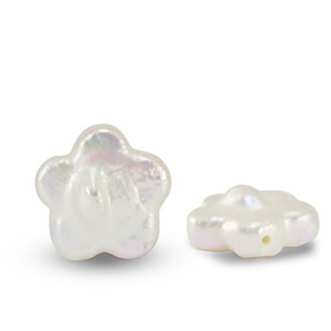 Zoetwaterparels bloem Natural white