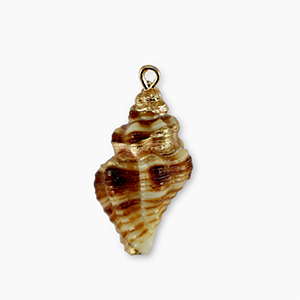 Schelp hangers specials Brown-gold