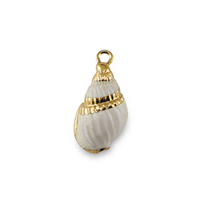 Schelp hangers specials Creamy white-gold