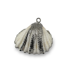 Schelp hangers specials Sint Jacobsschelp White-silver