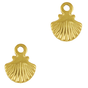 Roestvrij stalen (RVS) Stainless steel bedel schelp Gold