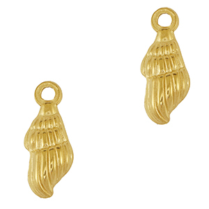 Roestvrij stalen (RVS) Stainless steel bedel schelp Gold