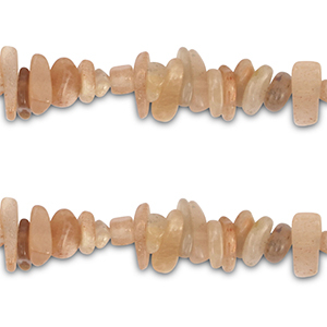 Chip stone kralen sunstone Light beige-pink