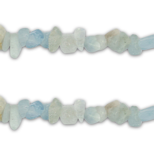 Chip stone kralen aquamarijn Transparent Blue