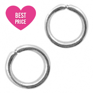 Roestvrij stalen (RVS) Stainless steel onderdelen buigringen 3mm Antiek zilver