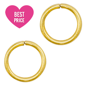 Roestvrij stalen (RVS) stainless steel onderdelen buigring 8mm Goud