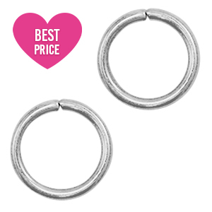 Roestvrij stalen (RVS) stainless steel onderdelen buigring 7mm Zilver