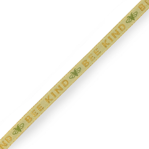 Lint met tekst "bee kind" Green-gold