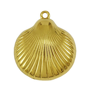 Roestvrij stalen (RVS) Stainless steel bedel schelp Gold