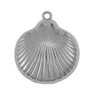 Roestvrij stalen (RVS) Stainless steel bedel schelp Silver