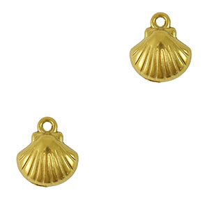 Roestvrij stalen (RVS) Stainless steel bedel schelp Gold