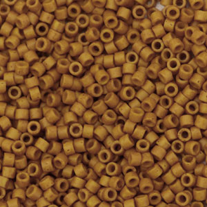 Miyuki kralen delica's 11/0 Opaque dyed pumpkin brown DB-653