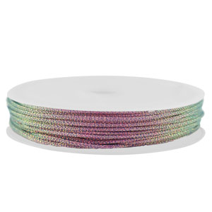 Macram&eacute; draad gevlochten 1mm Purple metallic