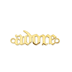 Roestvrij stalen (RVS) Stainless steel bedels tussenstuk ''adore'' Gold