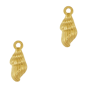 Roestvrij stalen (RVS) Stainless steel bedel schelp Gold
