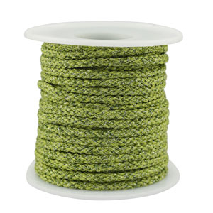 Trendy koord gevlochten 3.5mm Green-silver