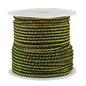 Trendy koord gevlochten 2.3mm Green-gold